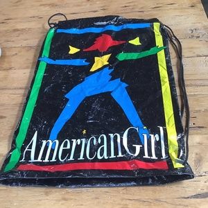 AMERICAN GIRL GIFT/SHOPPING BAG 1980s  vintage black Rope Handles BUNDLE only